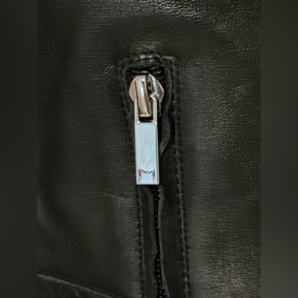 Marc Fisher LTD Quinnie Black Leather Knee High Stiletto Heeled Boots Size 6 - Picture 2 of 4